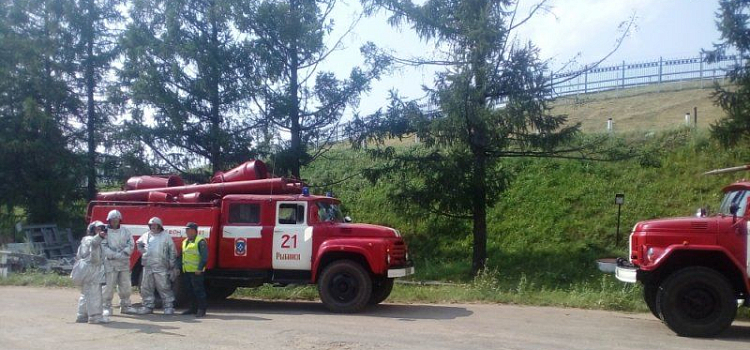 На Рыбинской ГЭС ликвидирован учебный пожар _77115
