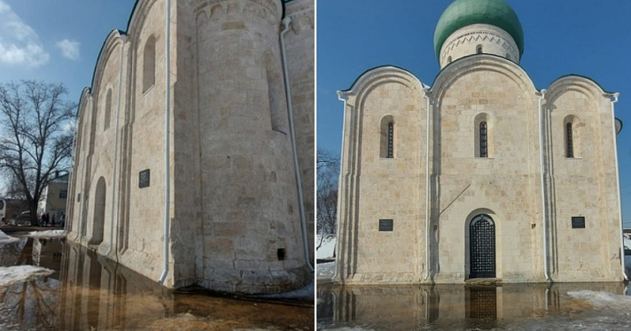 «Вы должны отчерпывать воду!»: в Переславле-Залесском подтопило собор XII века