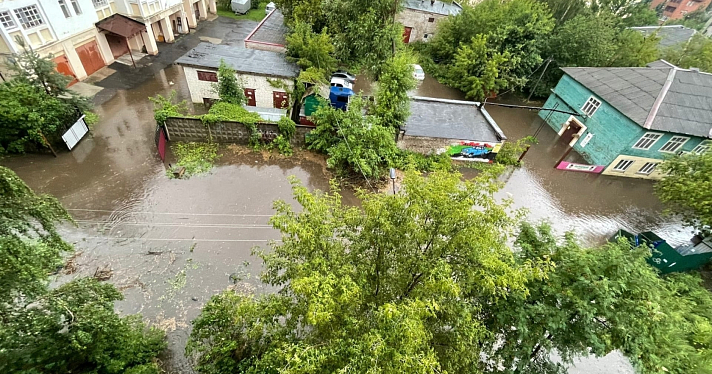Ливень затопил рыбинские дороги и улицы_216512