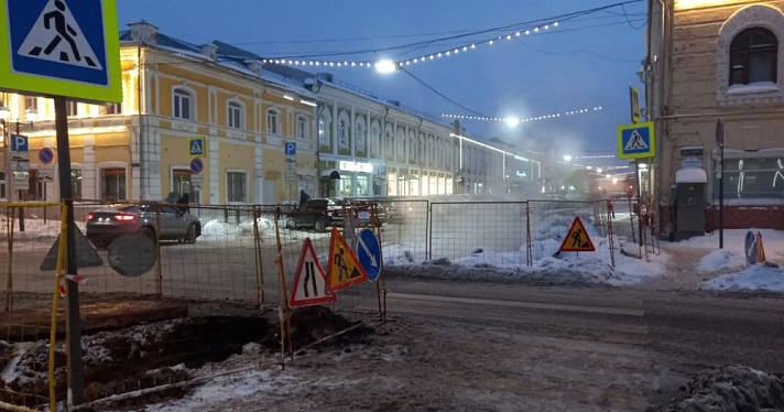 В историческом центре Ярославля здание затопило кипятком