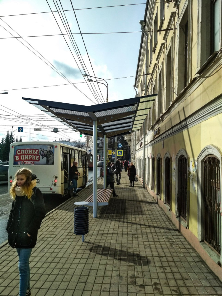Ярославцам показали дизайн новых остановок общественного транспорта