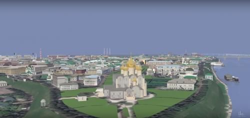 Компания, которая сделала приложение для Демидовского сквера, опубликовала видео трехмерной модели Ярославля