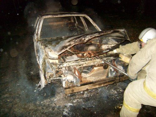 В Тутаевском районе сгорел легковой автомобиль 