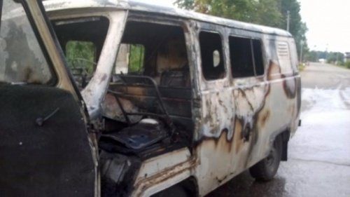 В Переславском районе сгорел автомобиль «УАЗ»