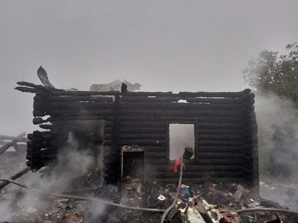 В селе Ярославской области при пожаре погибли женщина и двое детей