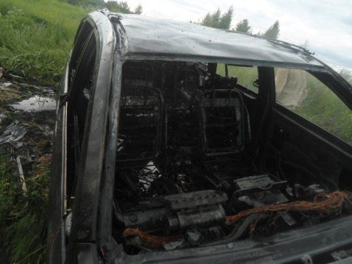 В Переславском районе сгорел автомобиль «Ховер»