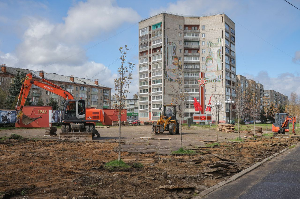 В Ярославской области началось благоустройство 18 общественных территорий