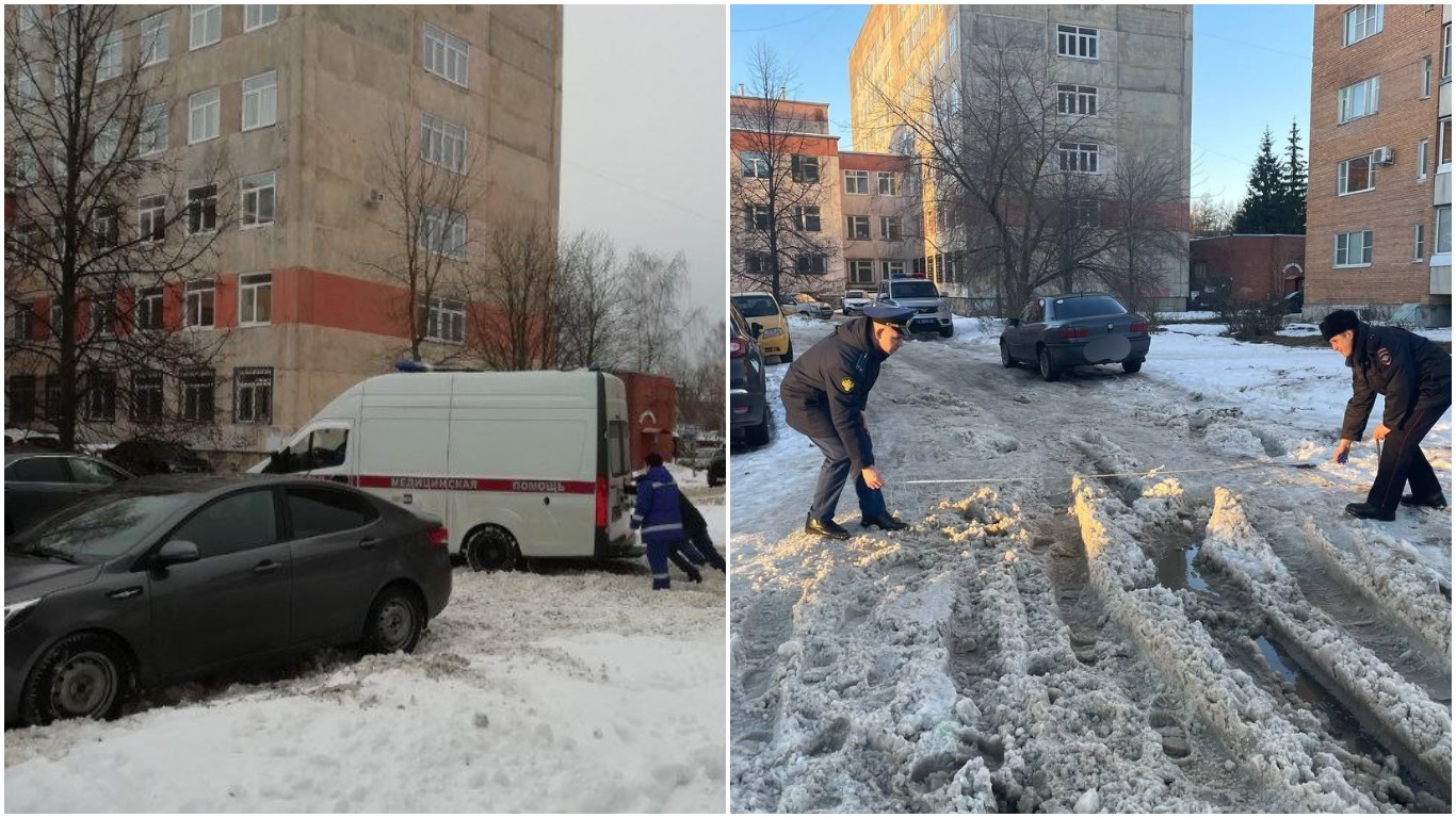 В Рыбинске машина скорой помощи застряла в не чищенном от снега дворе |  20.12.23 | Яркуб