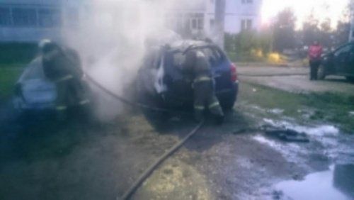 В Рыбинске сгорели четыре автомобиля 