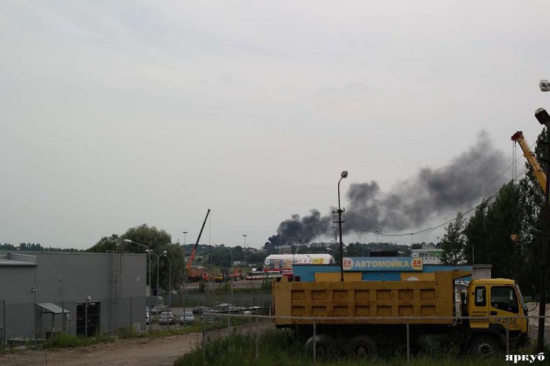 Пожар в Щедрино: видео с места событий