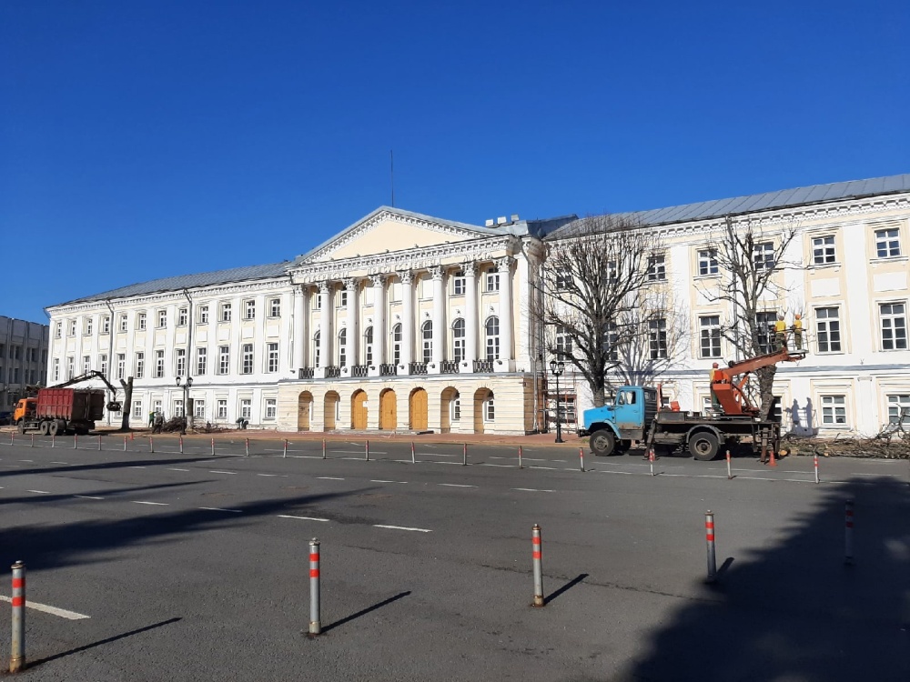 В Ярославле освобождают от деревьев Советскую площадь
