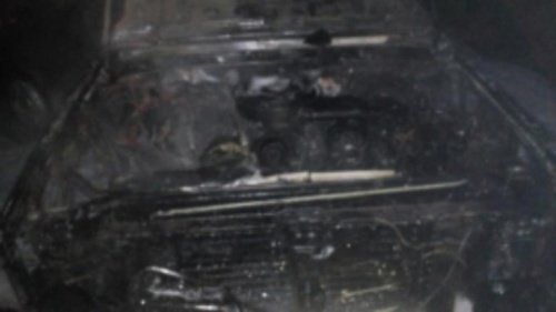В Рыбинске огонь уничтожил автомобиль 