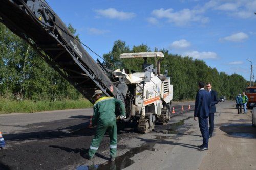На въезде в Тутаев начался ремонт дороги 