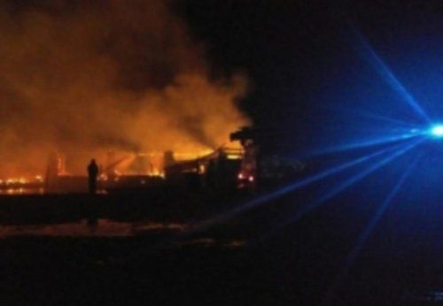 В Некрасовском районе сгорела ферма с животными 