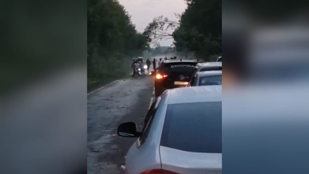 В Ярославской области из-за сильного ветра деревья рухнули прямо на дорогу