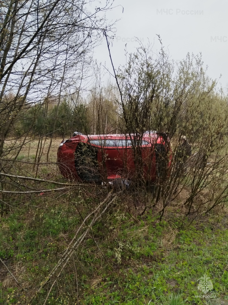 В Ярославской области в ДТП пострадала водитель опрокинувшейся иномарки