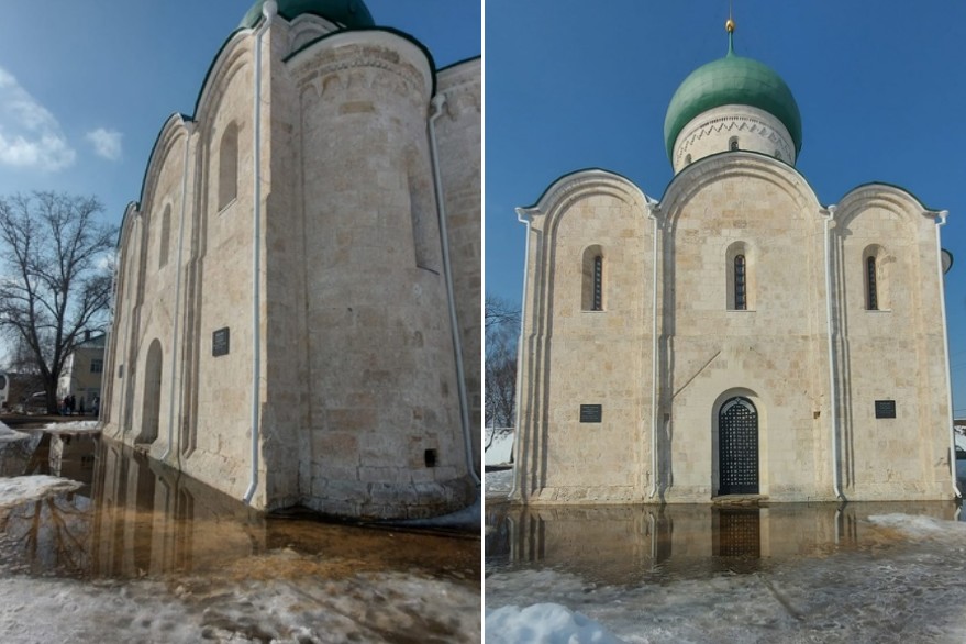 «Вы должны отчерпывать воду!»: в Переславле-Залесском подтопило собор XII века