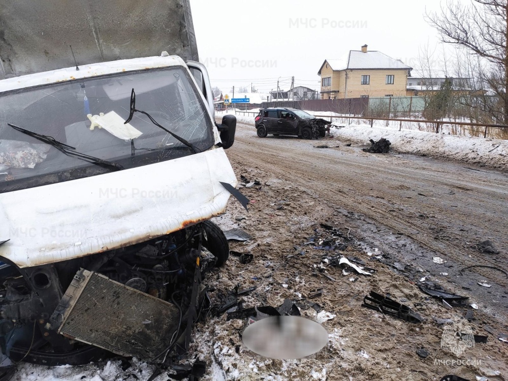 В Ярославской области лоб в лоб столкнулись два автомобиля