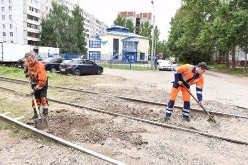 В Дзержинском районе Ярославля завершается ремонт переездов через трамвайные пути