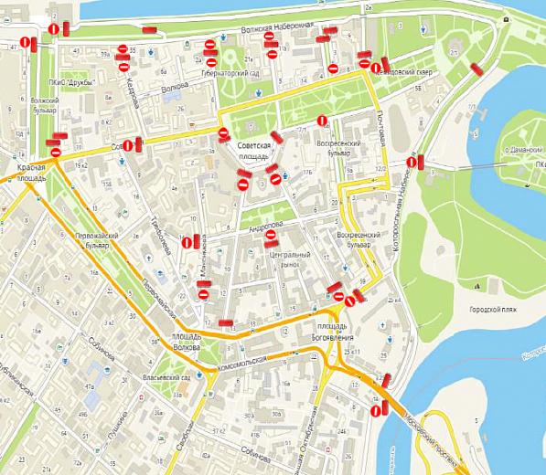 В День России в Ярославле ограничат движение транспорта. Карта города