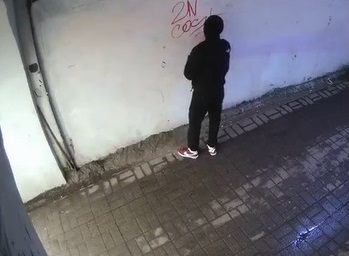 В Ярославле подростки нагло разрисовывали остановку на глазах очевидцев