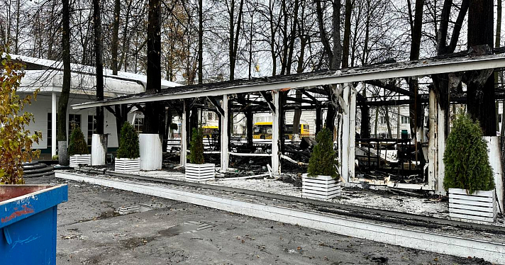 В центре Ярославля сгорела веранда кафе_255945