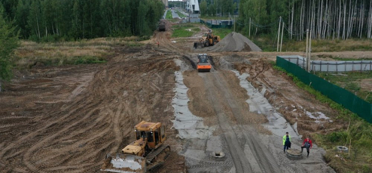 Началось строительство нового участка дороги на Дядьковской
