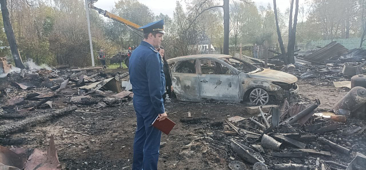В Ярославской области сгорели три дома и автомобиль_252897