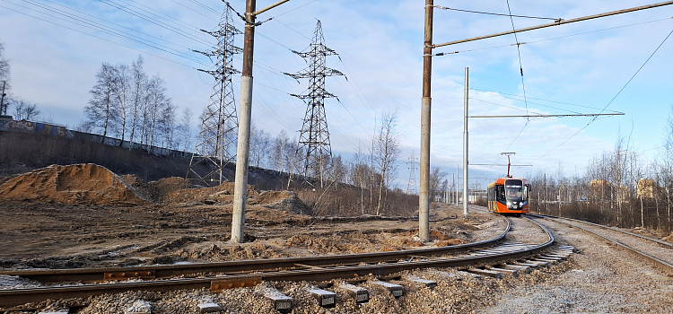 В Ярославле трамваи временное разворотное кольцо проходят на автономном ходу_308385