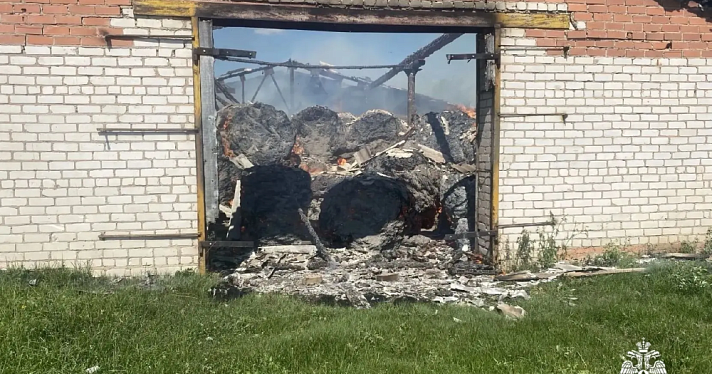 В деревне Ярославской области сгорело заготовленное сено