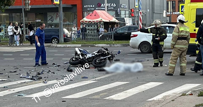 В Ярославле на проспекте Фрунзе погиб мотоциклист_251856