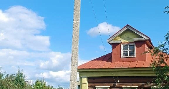 В деревне Ярославской области после вмешательства прокуратуры привели в порядок опоры линии электропередач_252292