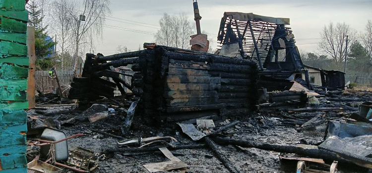 В посёлке Ярославской области злоумышленники сожгли дом и хозпостройку_294755