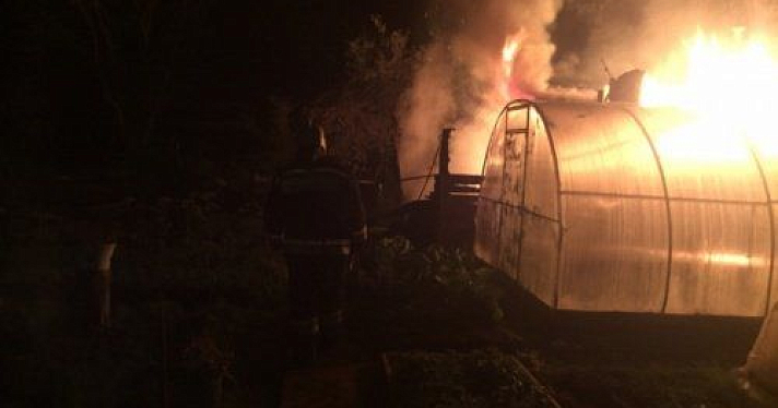 В Ярославском районе сгорела частная баня 