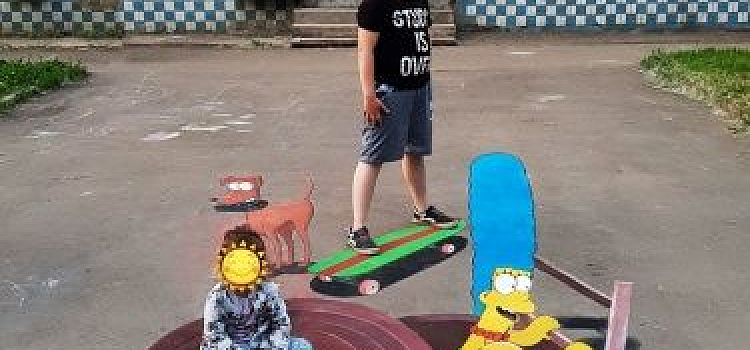 Новый 3D-арт: в Ярославле на Липовой Горе поселились Симпсоны