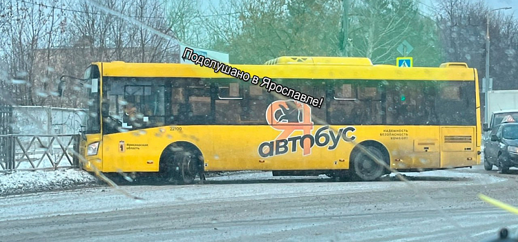 «И вновь продолжается бой»: в Ярославле автобус вылетел с дороги и сбил забор_258120