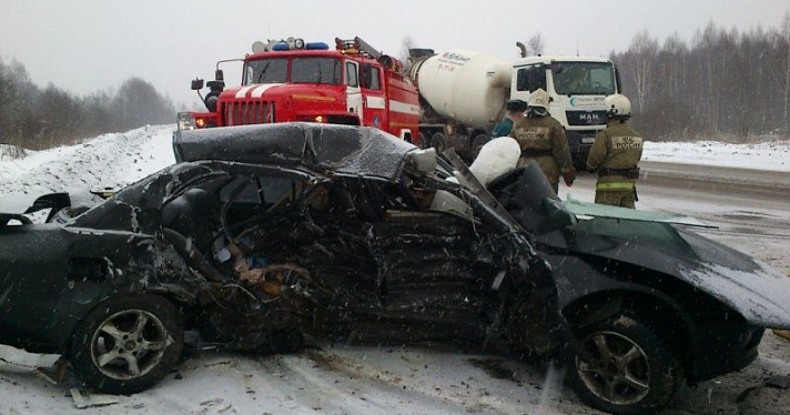 В сети появилось видео с места аварии на окружной дороге Ярославля