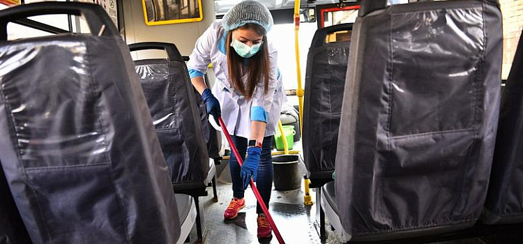 Ярославский транспорт проходит ежедневную дезинфекцию