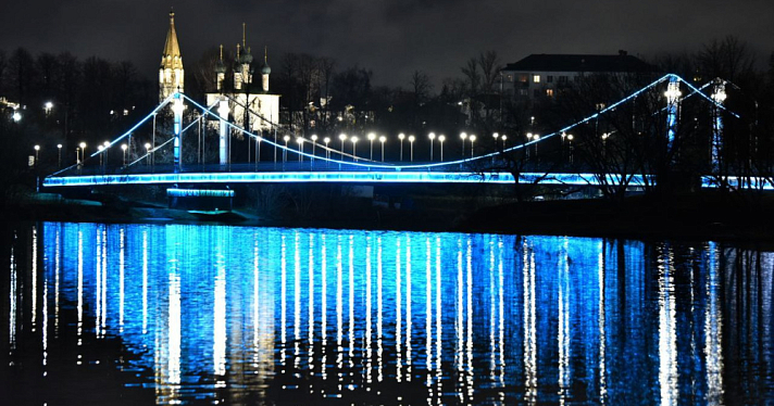 Даманский мост в Ярославле будет сиять каждый вечер