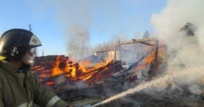 В Пошехонском районе дотла сгорел дачный дом 
