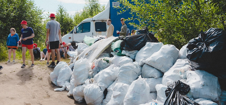 Ярославские студенты вывезли 20 тонн мусора с берегов Рыбинского водохранилища_245689