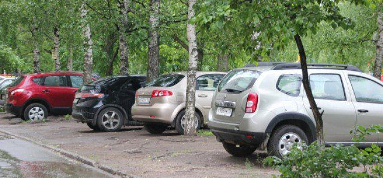 Во Фрунзенском районе Ярославля состоялся рейд по парковкам на газонах _71742