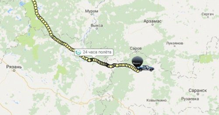 За сутки аэростат Федора Конюхова пролетел более 500 километров