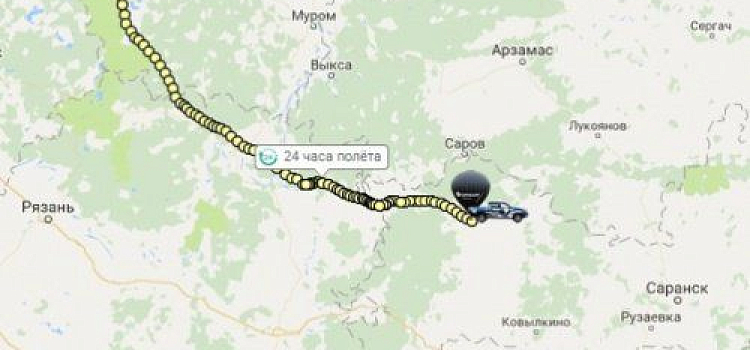 За сутки аэростат Федора Конюхова пролетел более 500 километров