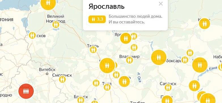В Ярославле отметили средний уровень самоизоляции