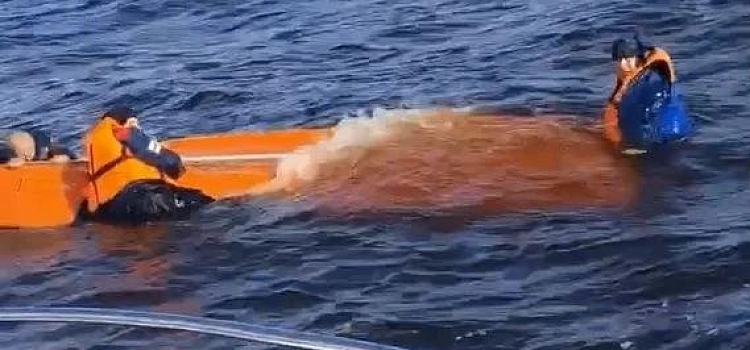 На Рыбинском водохранилище перевернулась лодка с тремя рыбаками