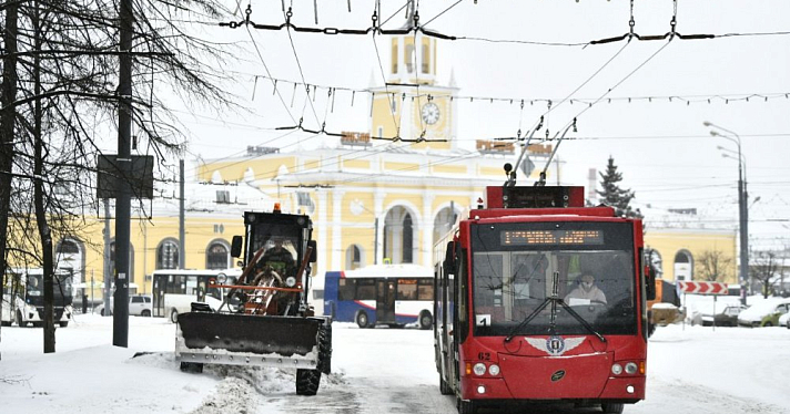 Из-за снегопада в Ярославле сделали бесплатный проезд в общественном транспорте 