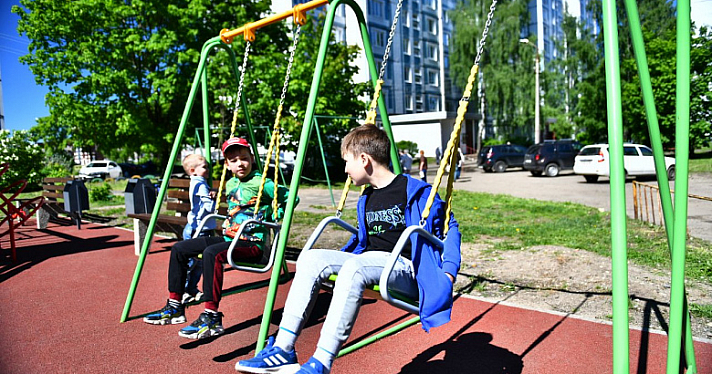 В Ярославле в Дзержинском районе обустроили 10 детских площадок