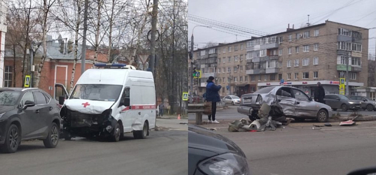 В Ярославле произошла авария с участием машины скорой помощи