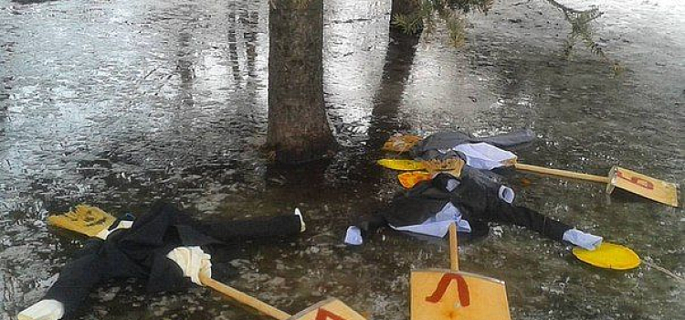 Ярославцам не удалось сжечь чучела чиновников